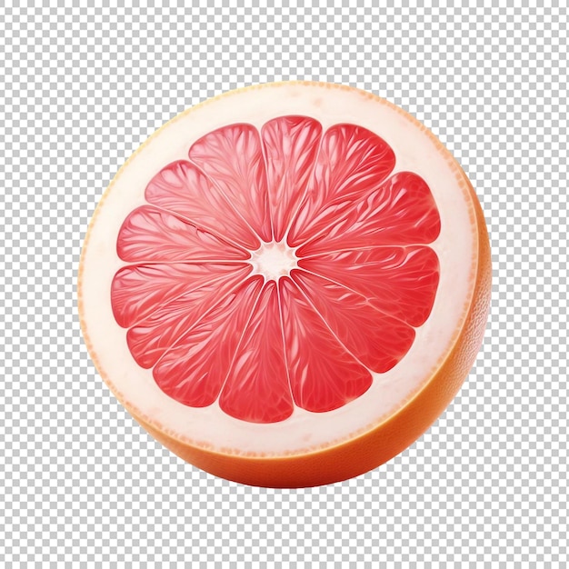 Grapefruit isolated sliced on transparent background Ai generative