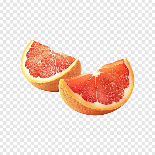 Grapefruit piece isolated on a transparent background