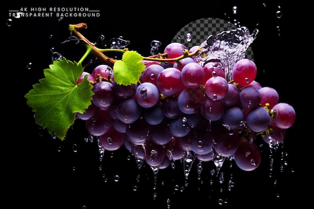 Grapes juicy splashes and organic Grapes a refreshing symphony of fruit goodness PNG