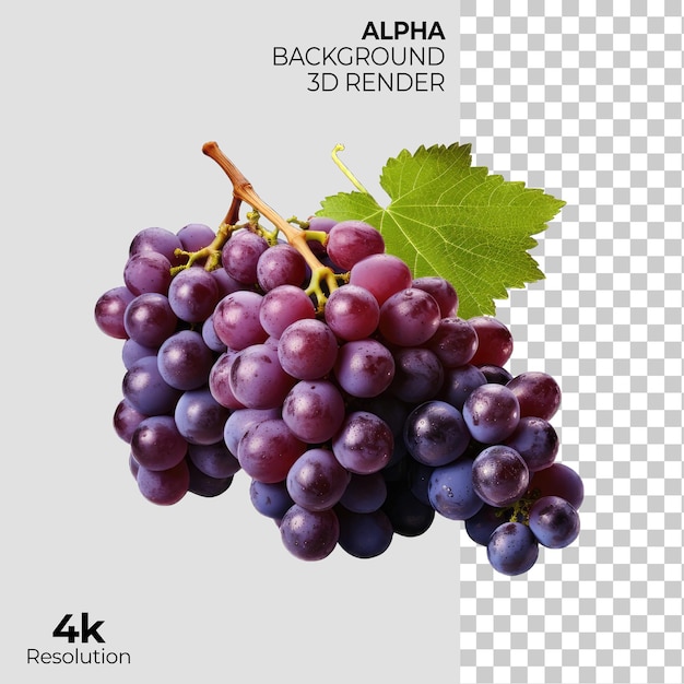 Grapes on Transparent Background