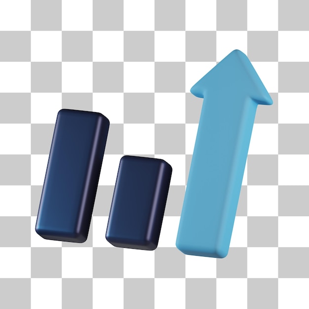 Graph Growth Investment 3D Icon