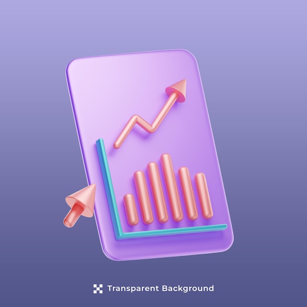 Graphic data science 3d illustration