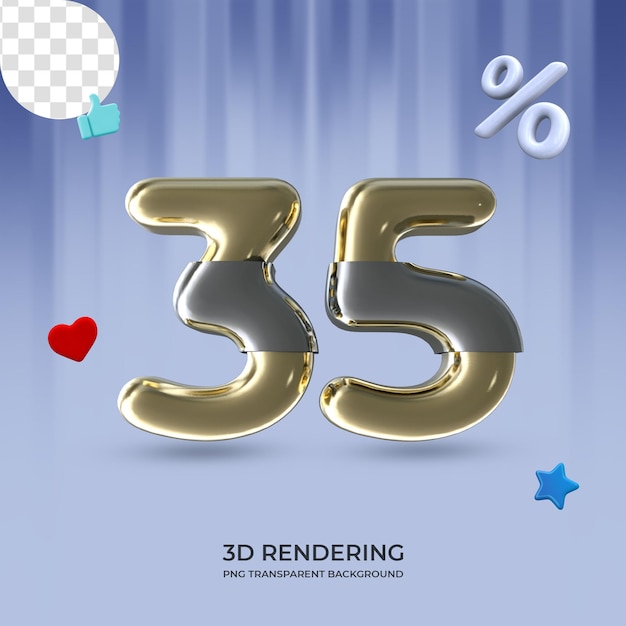 Graphic Element Number 35 3d rendering