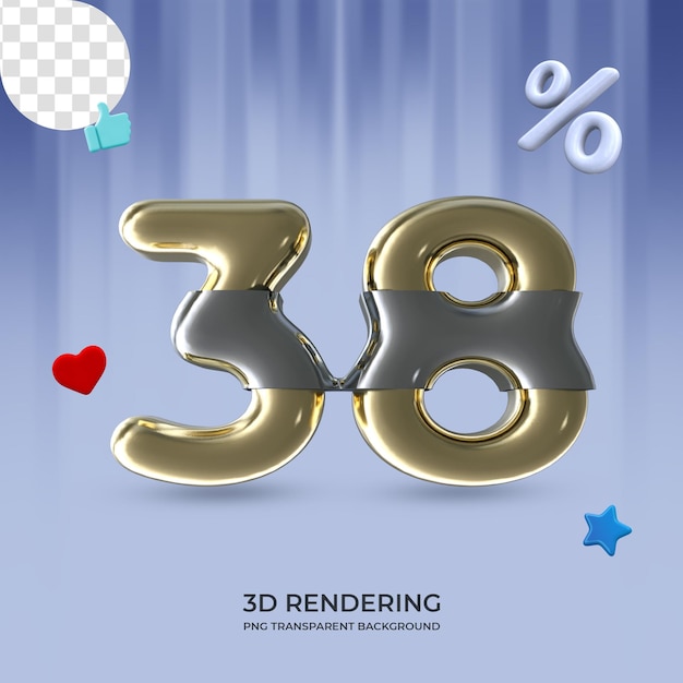 Graphic Element Number 38 3d rendering