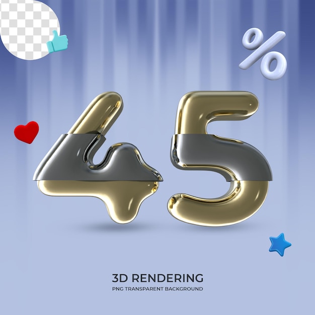 Graphic Element Number 45 3d rendering