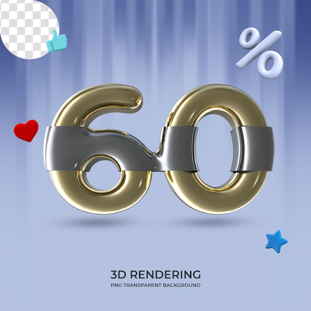 Graphic Element Number 60 3d rendering