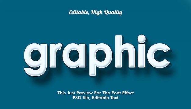 Graphic,  modern styled 3D trendy font effect