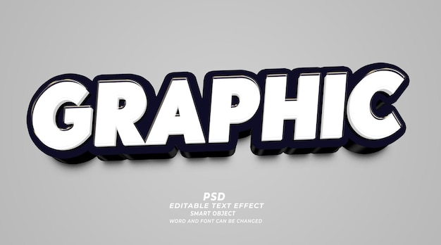 Graphic PSD 3d editable text effect photoshop template