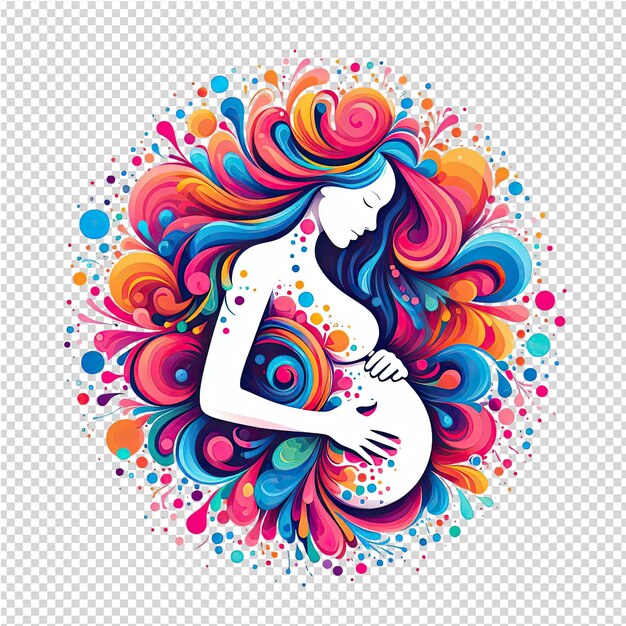 PSD a graphic of a woman with the word yoga on the face