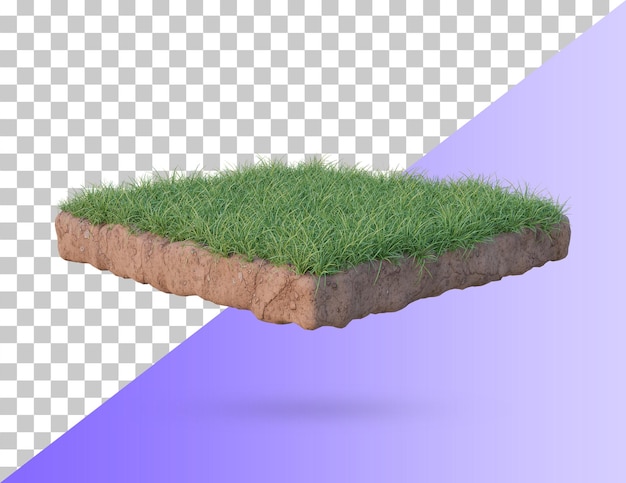 Grass podium land. Realistic grass ground