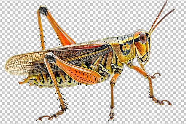 PSD grasshopper alone on transparent background