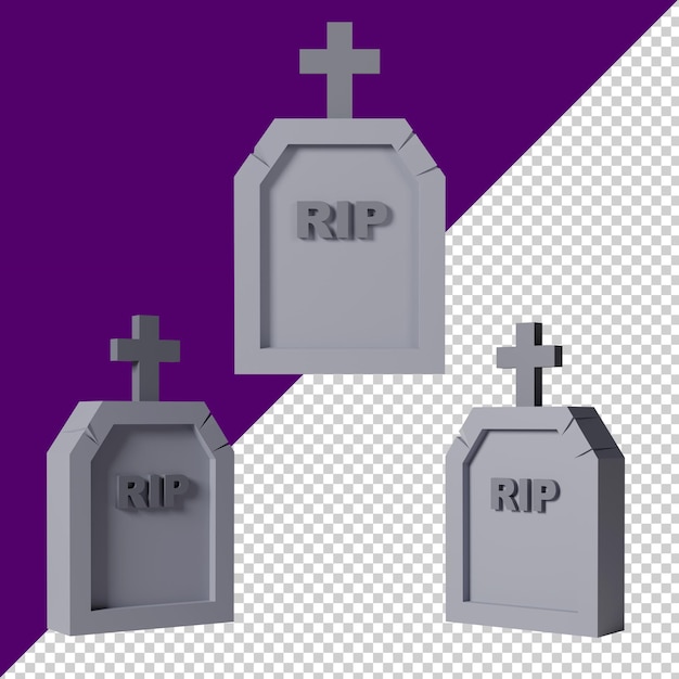 Grave isolated 3d render