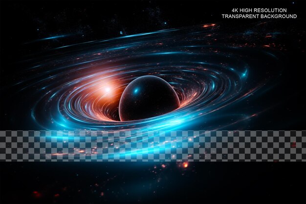 Gravitational Lensing The bending of light by the gravity on transparent background