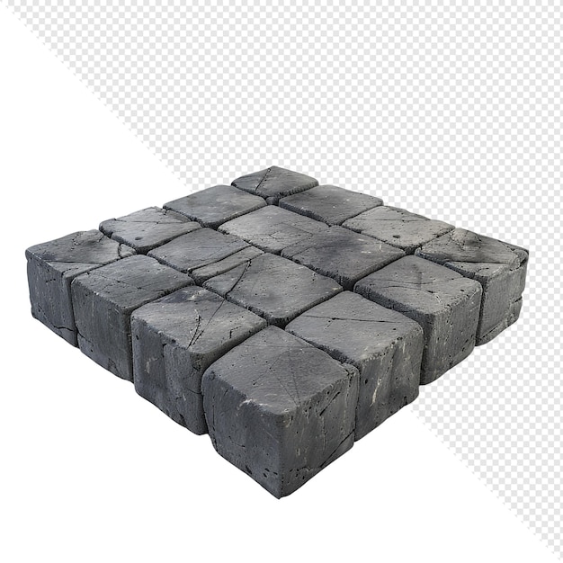 PSD gray cobblestone pavement