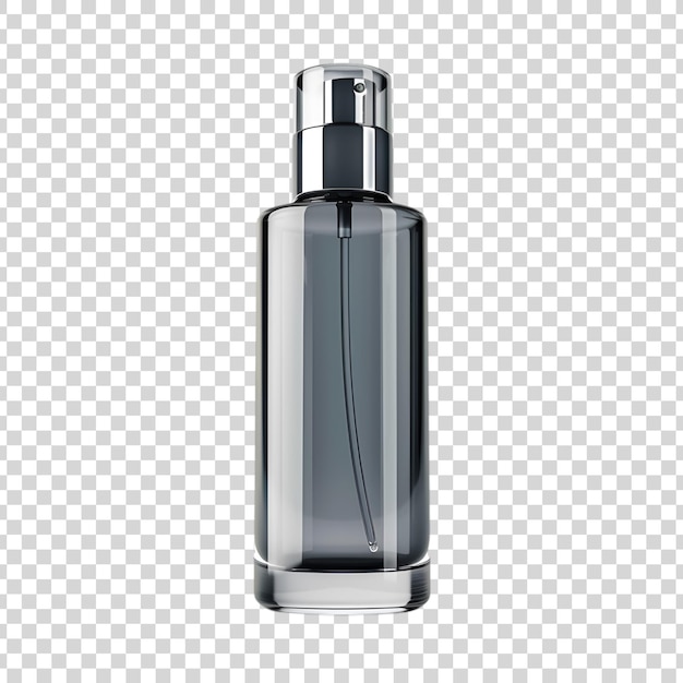 PSD a gray cosmetics product bottle with a transparent background