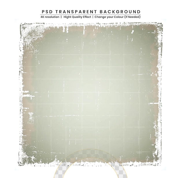 Gray grunge on Transparent Background