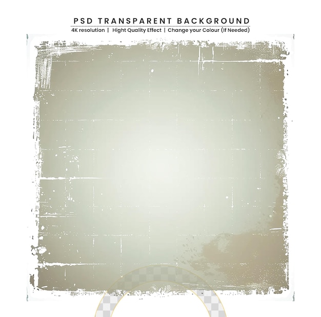 Gray grunge on Transparent Background