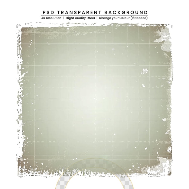 Gray grunge on Transparent Background