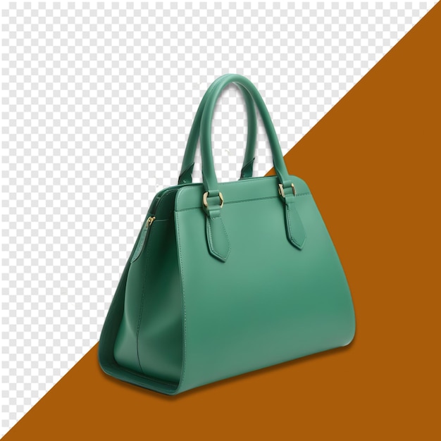 a gray leather handbag png