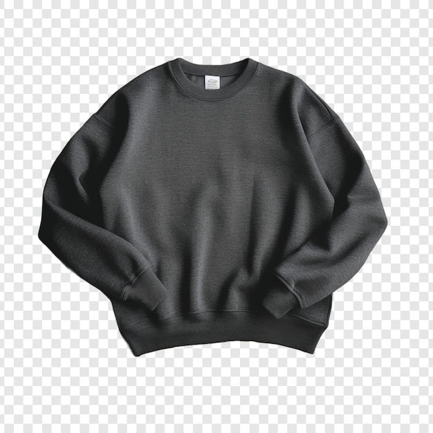 a gray sweater with a black sweater on a transparent background