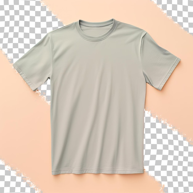 a gray t - shirt with a white t - shirt that says " t - shirt ".