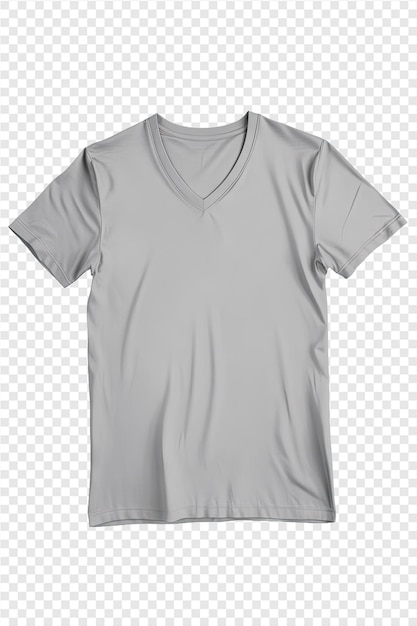 PSD a gray t shirt with a white t shirt on a transparent background