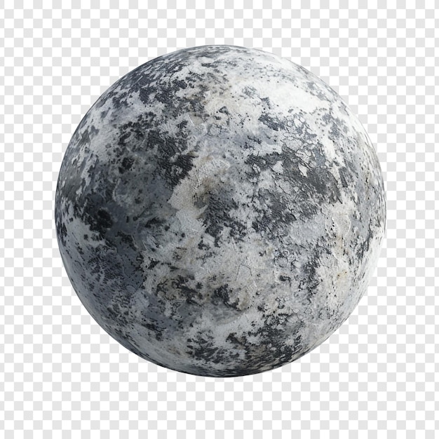 A Gray and White Sphere with Cracked Surface