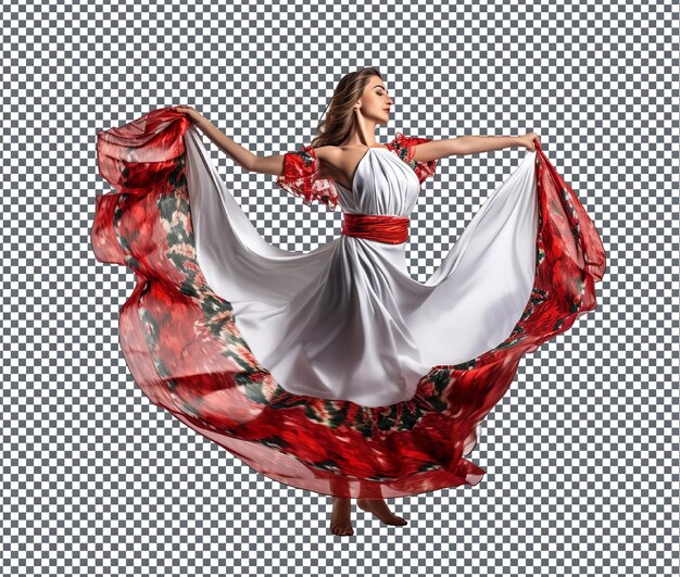 Great Participating in Traditional Handkerchief Dancing isolated on transparent background