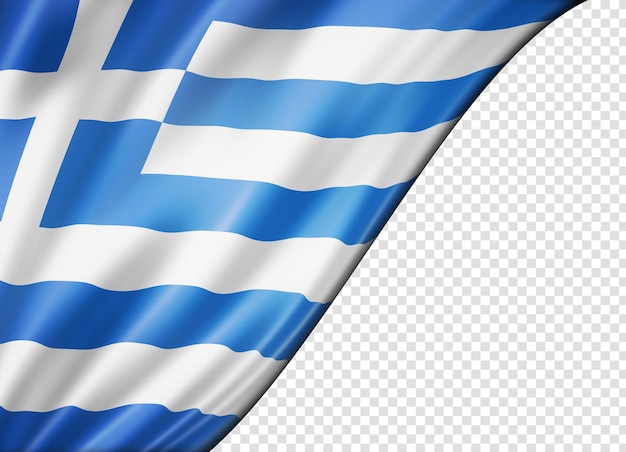 Greek flag isolated on white banner