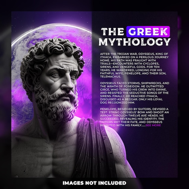 PSD the greek mythology social media design