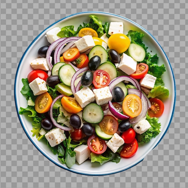 greek salad on transparent background