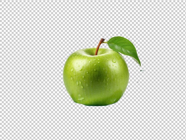 Green apple isolated on alpha layer