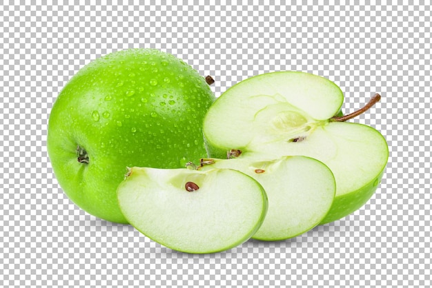 Green Apple Isolated on alpha layer