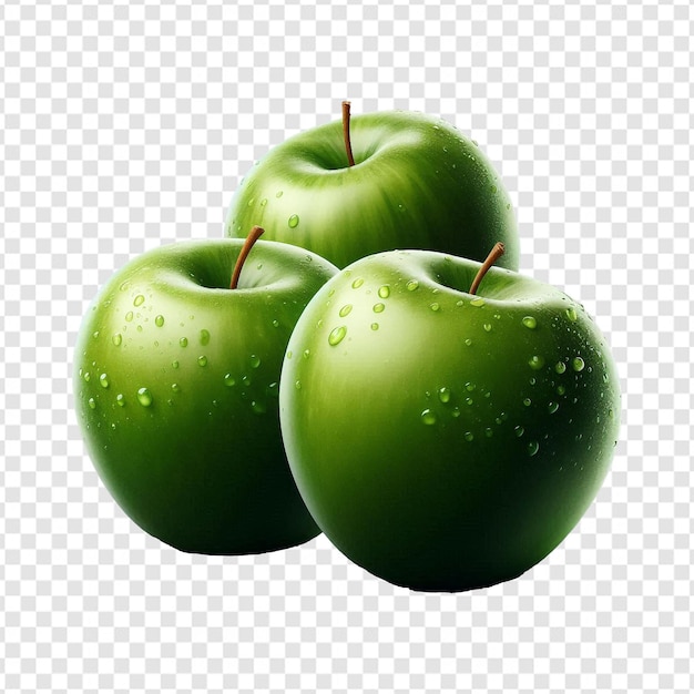 green apples on a transparent background