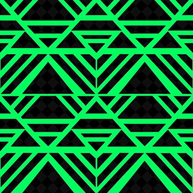 a green background with geometric shapes and lines