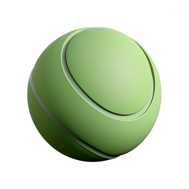 PSD a green ball with a hole in the middle of it