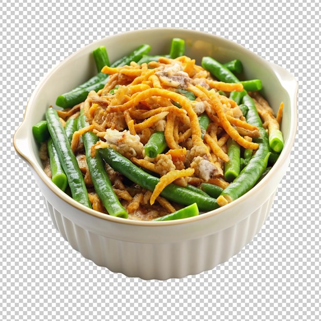 green bean casserole on transparent background