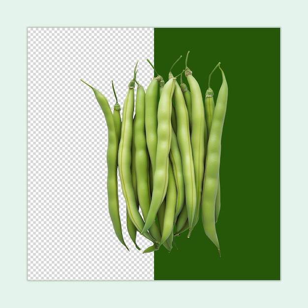 PSD green bean isolated french beans psd french beans illustration