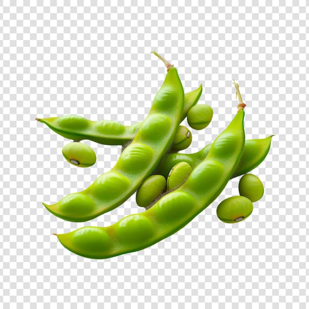 PSD green beans isolated on transparent background