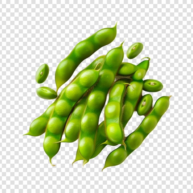 PSD green beans isolated on transparent background