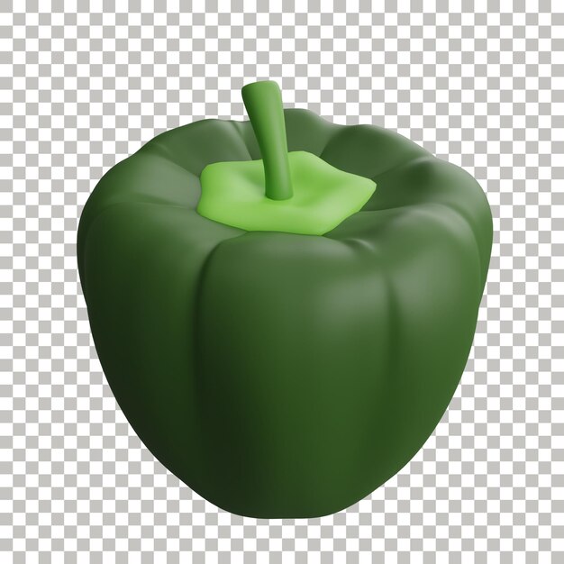 PSD green bell pepper