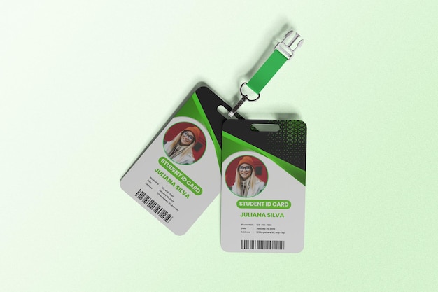 a green and black id tag that says african american