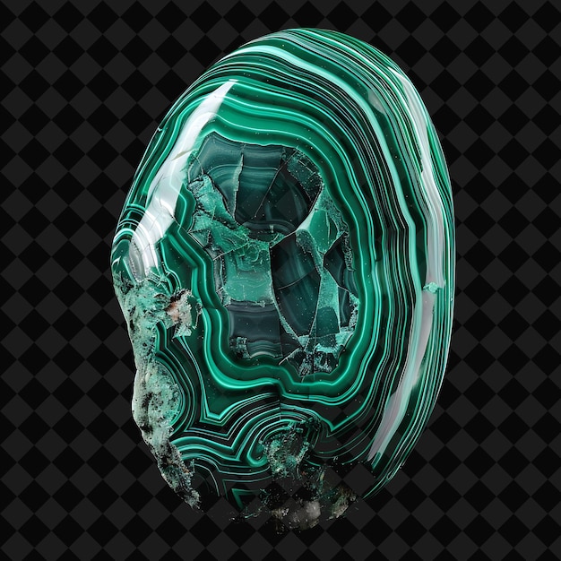 PSD a green and black marble with a green face