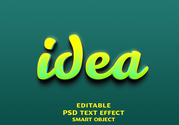 PSD a green and blue poster that says  idea