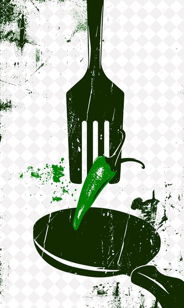 PSD a green bottle of pepper sits in a black bowl