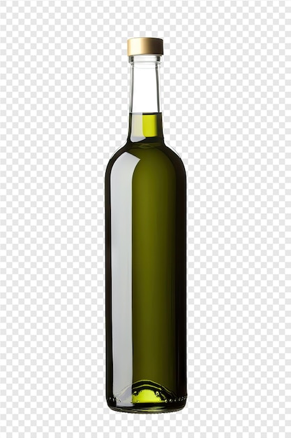 a green bottle of wine with a cork on it