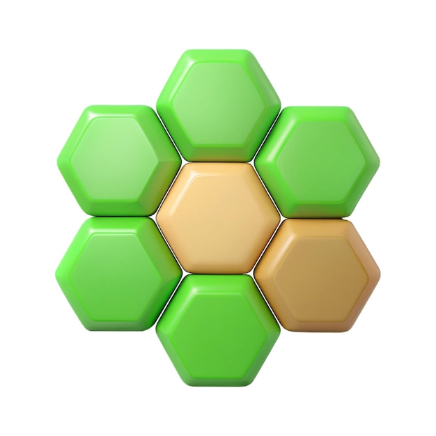 a green and brown colored tile with a white background