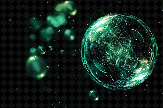 a green bubble with a green background and a green liquid