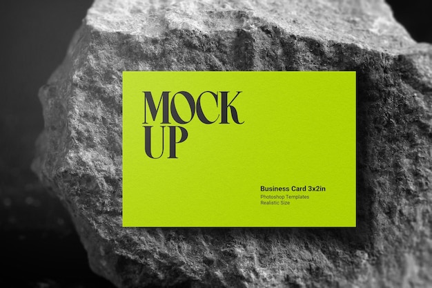 Green Business Card Mockup