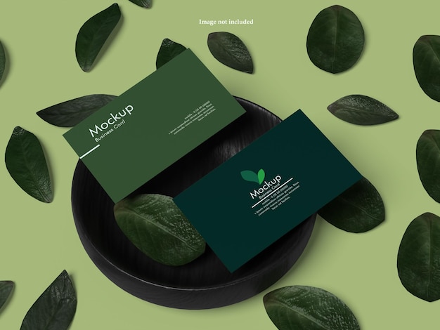 Green Business Card Mockup